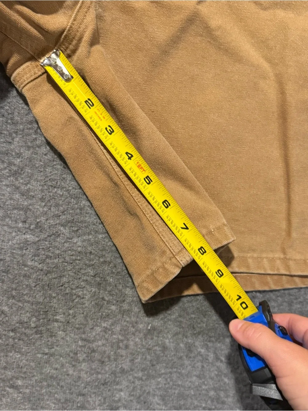 Carhartt Vtg Canvas Duck Carpenter Shorts Mens 44 (fit 42) brown USA Made B25BRN